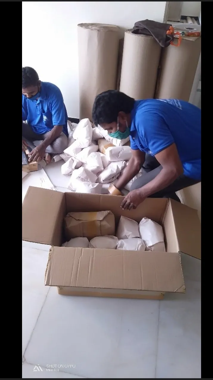 Household items packed for relocation